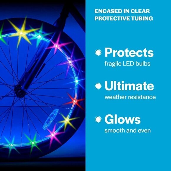 2pks BRIGHTZ WheelBrightz Multicolor LED Twinkle Bike Wheel Light String NIB NEW - Picture 4 of 8